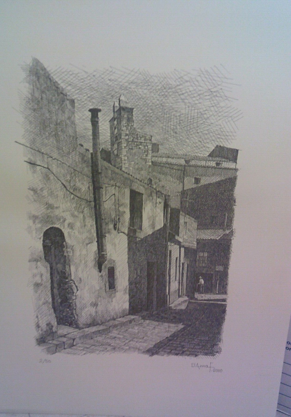 BLACK AND WHITE PRINT #2/50 ARTIST D'ANNA SIZE 19 1/2 X 27 1/2 ERI7102